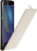 Wit leder flip case voor de Huawei Honor 7 flipcover hoes