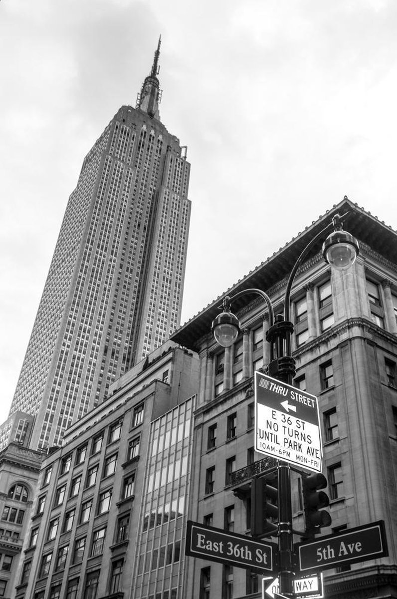Foto op Canvas, Empire State (120x80cm)