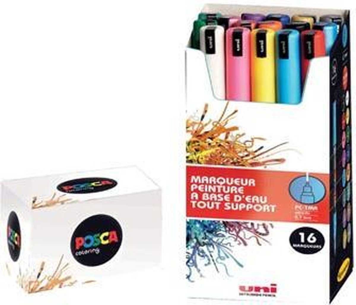 Marqueur peinture à l'eau Posca PC-1MC - pointe conique polyester  extra-fine 1 mm - jaune pas cher