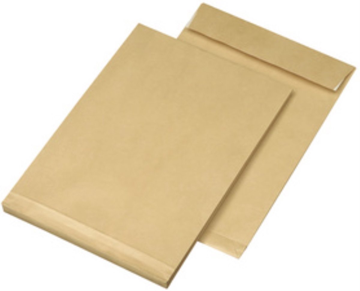 MAILmedia Faltenversandtasche B4, ohne Fenster, weiß mit Haftklebung, 140 g/qm, Falte: 20 mm (23390)
