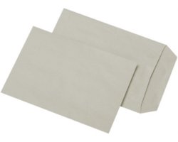 MAILmedia akte-envelop C5, 16,2 x 22,9 cm, zelfklevend, zonder venster, recycling grijs, 500 st.