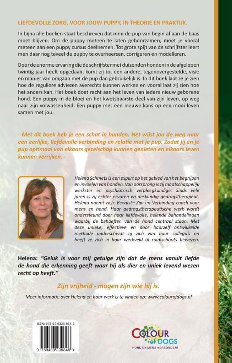 Puppy,ik heb je lief! Van pup tot puber - back cover