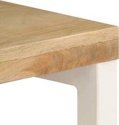 Wandtafel 120x35x76 cm massief mangohout en staal (incl. vloerviltjes)