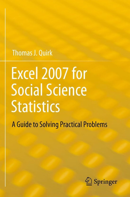 Mathematics and Statistics (R0) - Excel 2007 for Social Scie ... - cover