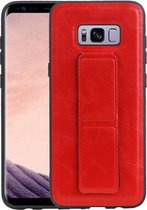 Grip Stand Hardcase Backcover pour Samsung Galaxy S8 Plus Rouge