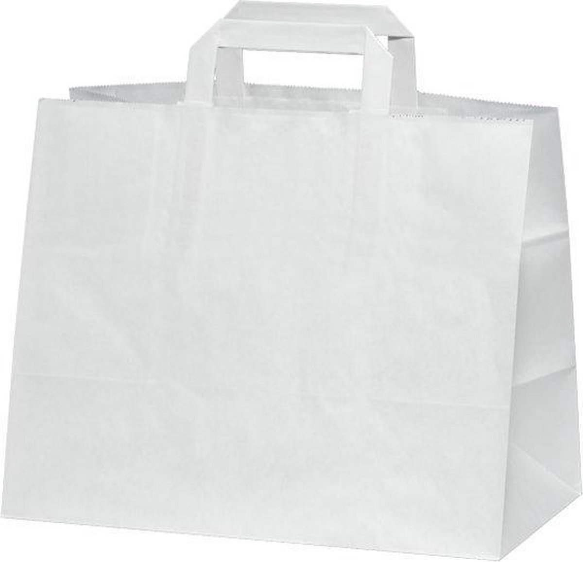 Papieren draagtas wit papier, 32 x 17 x 25 cm [100 stuks]
