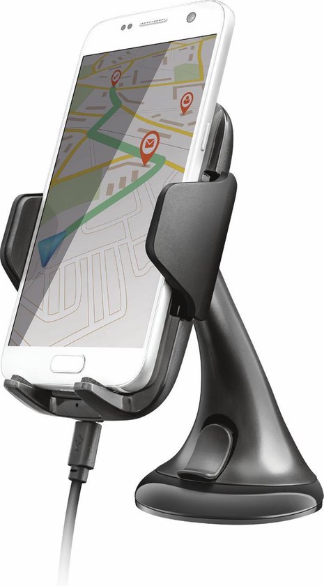 Trust Urban Yudo - Draadloze Smartphone Oplaadhouder voor in de Auto -  Zwart | bol.com
