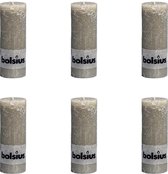 Bolsius Stompkaars  rustiek - Krijt - H19 cm - 6 stuks