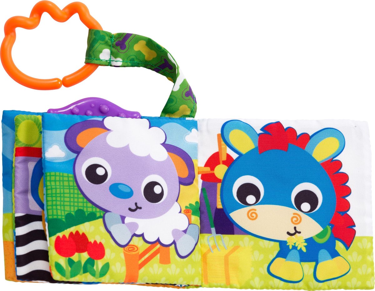 Playgro Activiteitenboekje Boederijdieren - Bijtboekje - Bijtprofiel - Pieper - Baby boek -baby boekje 0-6 maanden - Bijtring - baby boekje met geluid — afbeelding 9