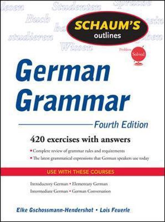 Schaum'S Outline Of German Grammar - cover
