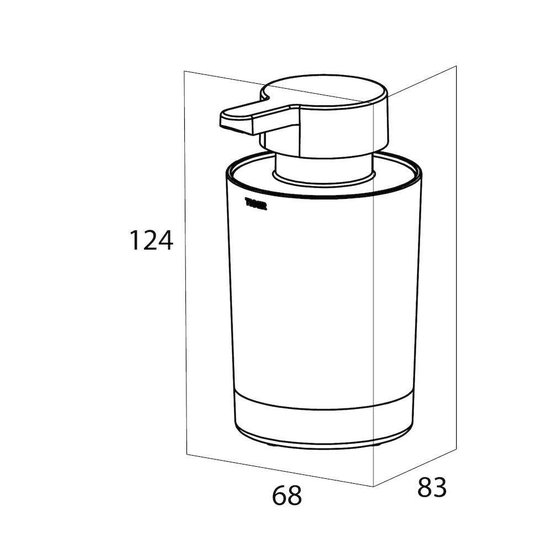 Tiger Tune -  Distributeur de savon 180 ml autoportante - Métal brossé noir / Noir