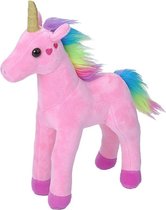 Pluche roze eenhoorn knuffel 20 cm - Eenhoorns fantasiedieren knuffels - Speelgoed voor kinderen