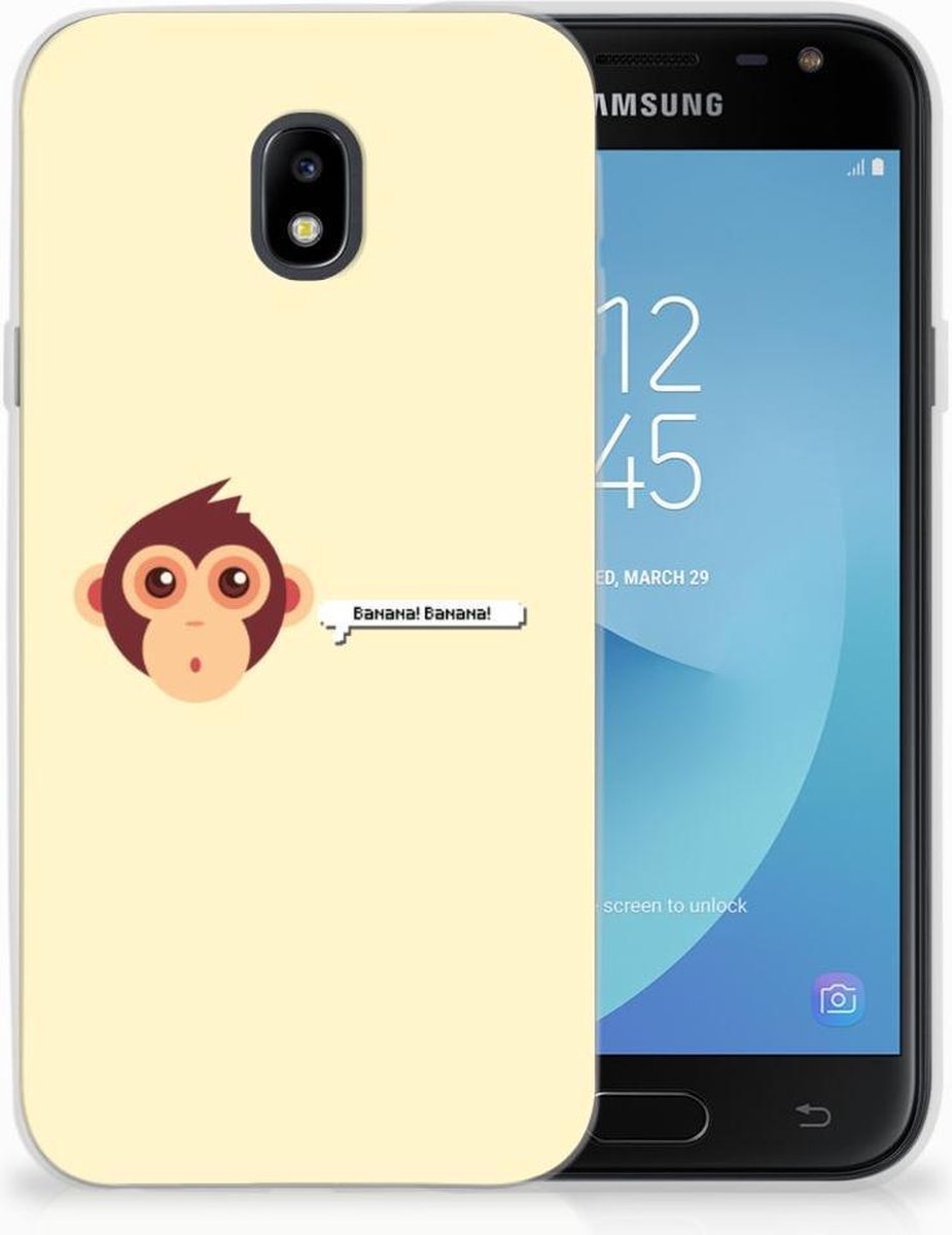 TPU Hoesje voor Samsung Galaxy J3 2017 Telefoonhoesje met Naam Monkey