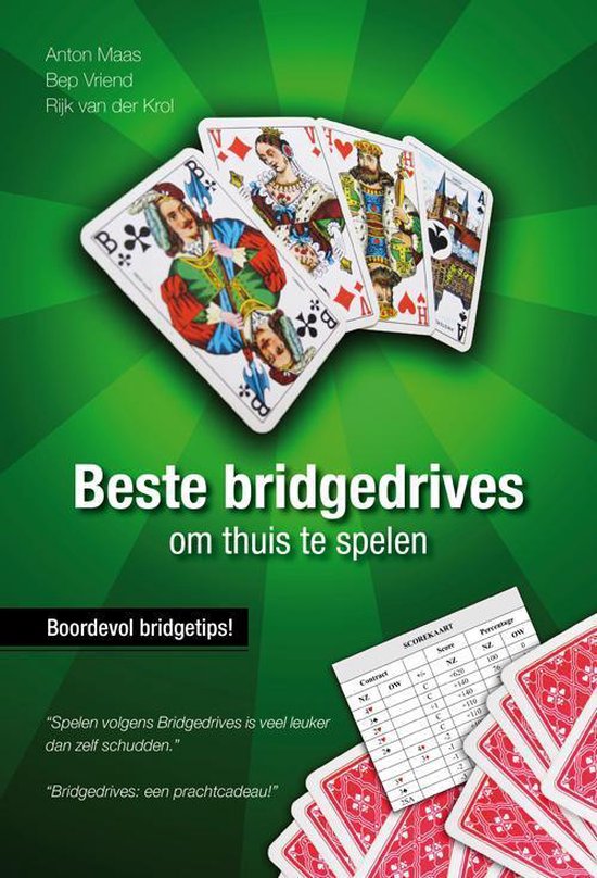 Cover van het boek 'Beste bridgedrives om thuis te spelen' van Anton Maas
