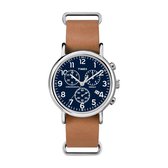 Timex Classic Round TW2P62300 - Horloge - Leer - Bruin - Ø 40 mm