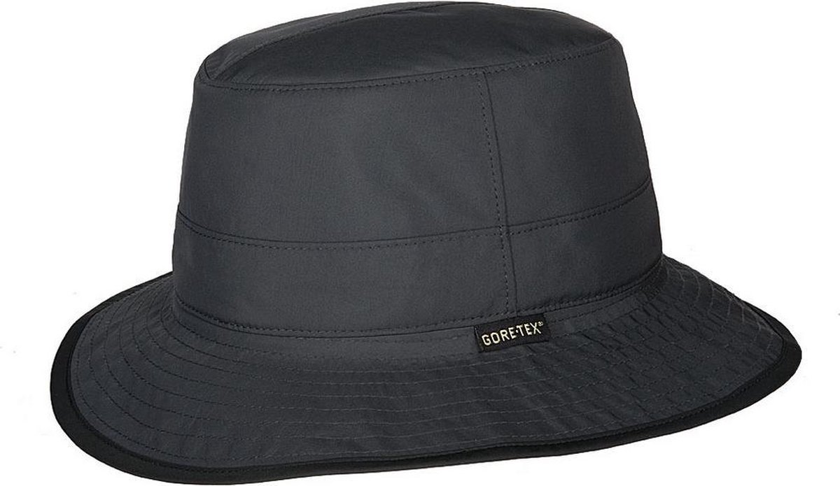Hatland - Stoffen hoed voor volwassenen - Amundson Gore-Tex - Antraciet - maat XL (61CM)