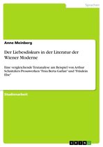 Der Liebesdiskurs in der Literatur der Wiener Moderne