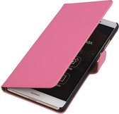 Etui Portefeuille Huawei P8 Max Solid Book Type Rose - Housse Etui
