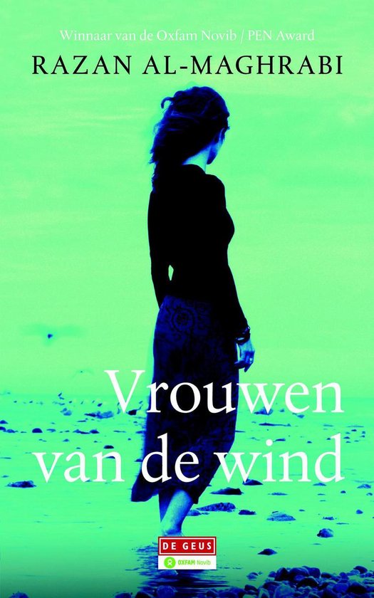 Boek "Vrouwen van de wind" met een vrouw die wegkijkt naar de zee, winnaar van de Oxfam Novib / PEN Award.