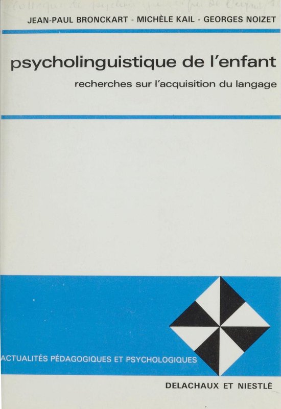 Psycholinguistique de l'enfant - cover