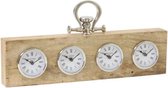 Light & Living BRIXTON Klok 49x5x13 cm hout nikkel