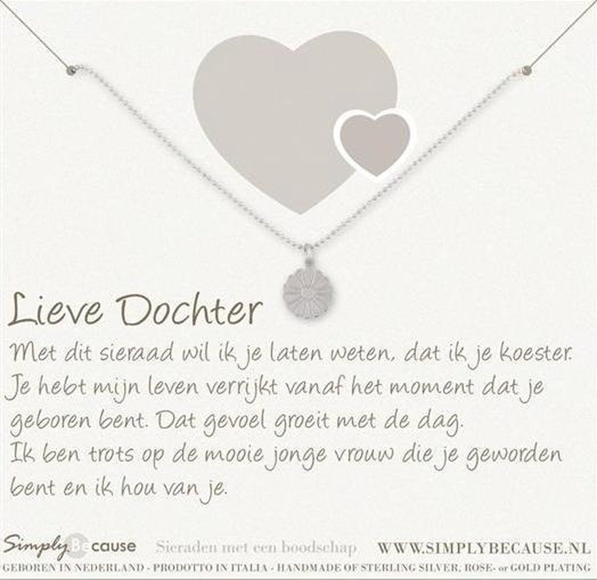 Ongekend bol.com | Simply Because Lieve Dochter! Ketting (zilver, bedel GO-68