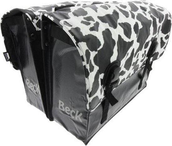Beck Classic Cow - Dubbele Fietstas - 45 l - Zwart;Wit - Beck