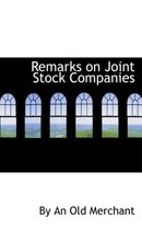 Remarks on Joint Stock Companies
