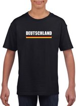 Zwart Duitsland supporter t-shirt voor kinderen M (134-140)