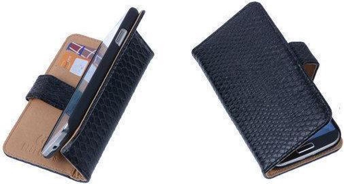 Bestcases Slang Zwart Bookcase Cover Hoesje Sony Experia Z1
