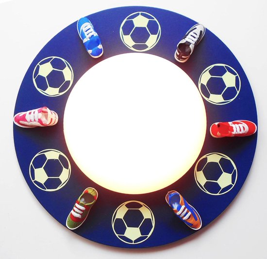 Funnylight kids voetbal lamp LED plafonniere blauw met voetbalschoenen -  Trendy... | bol.com