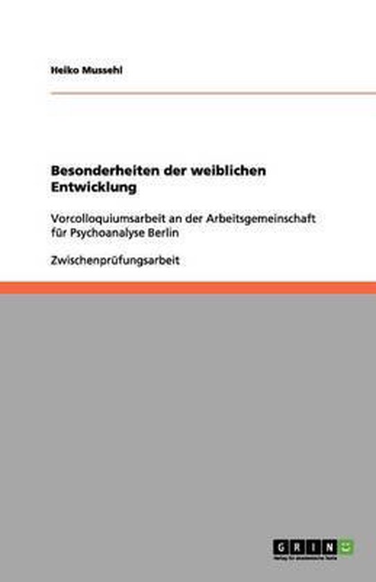 Besonderheiten der weiblichen Entwicklung - cover