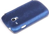 Rock Big City Leather Side Flip Case Dark Blue Samsung Galaxy SIII mini I8190