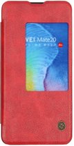 Rode Qin Leather Slim Booktype voor de Huawei Mate 20