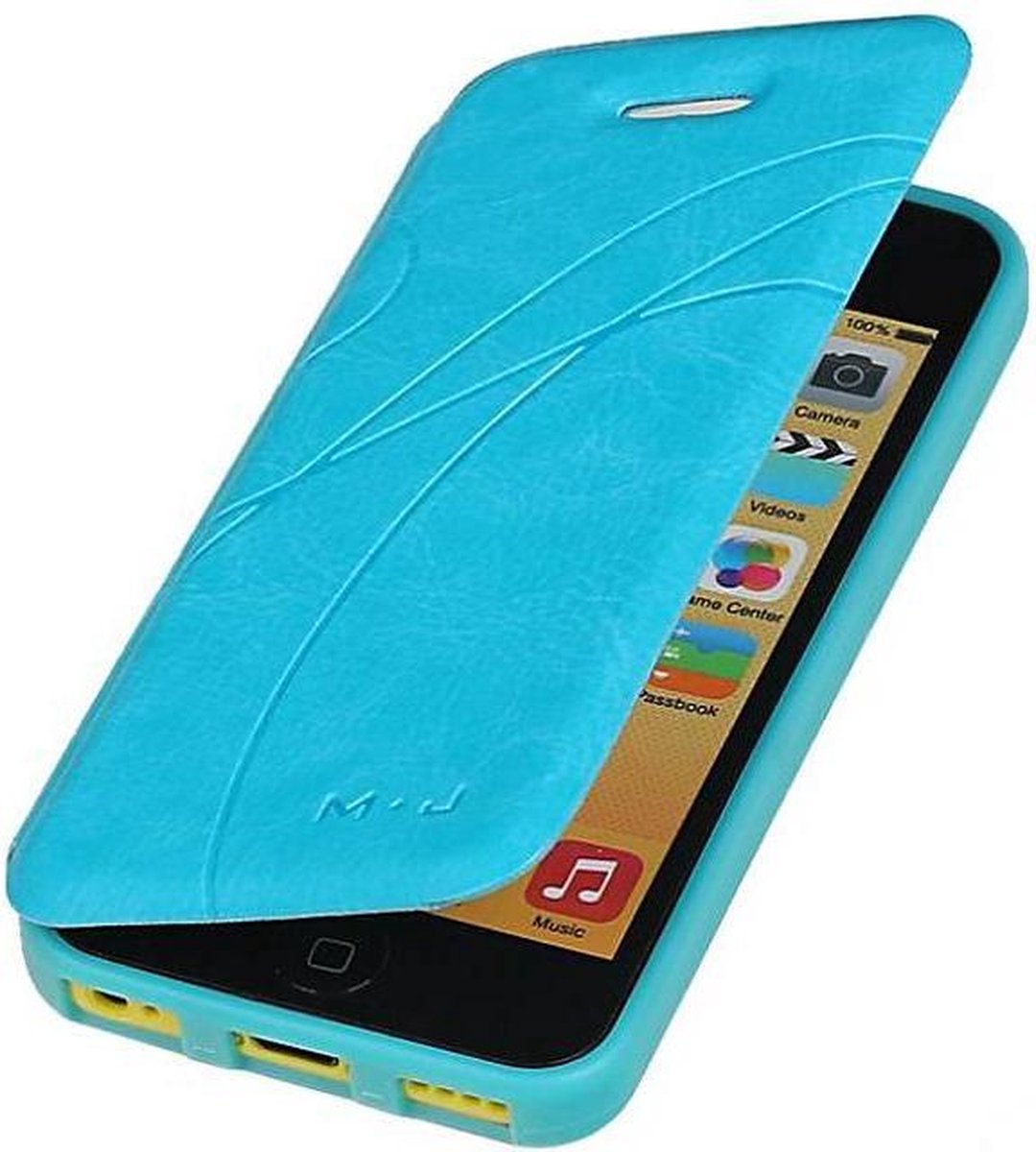 Easy Booktype hoesje Geschikt voor iPhone 5 / 5S Turquoise
