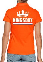 Koningsdag poloshirt / polo t-shirt Kingsday oranje voor dames - Koningsdag kleding/ shirts L