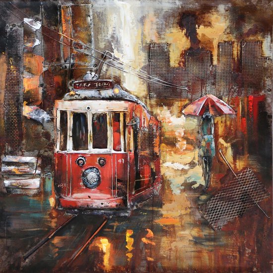 Schilderij Metaal Tram | bol.com
