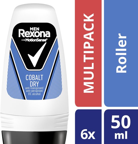 bol.com | Rexona Deodorant Roller Dry Cobalt - 6 x 50 ml -  Voordeelverpakking