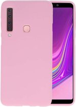 Bestcases Color Telefoonhoesje - Backcover Hoesje - Siliconen Case Back Cover voor Samsung Galaxy A9 (2018) - Roze