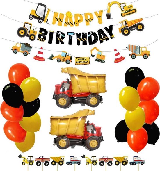 Orkaan Scepticisme nauwelijks Themafeest Bouw Verjaardag Ballonnen Versiering Kind - Kinderpartijtje  Happy Birthday... | bol.com