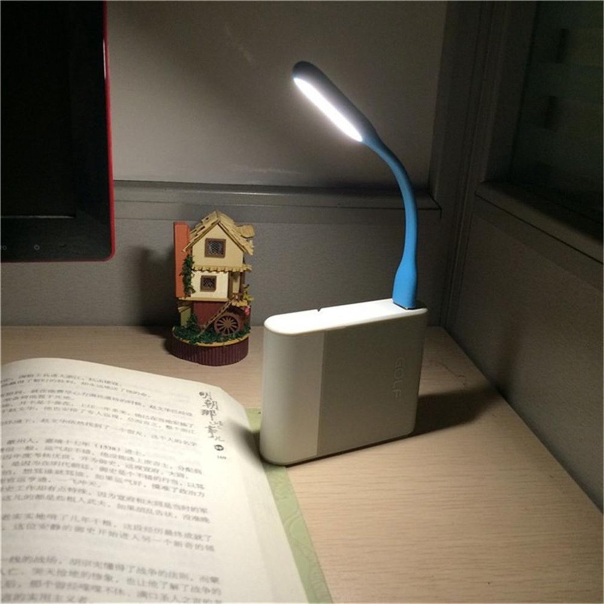 DC-USBL03-BL Lampe LED USB flexible - Lampe de lecture pour ordinateur  portable - Bleu