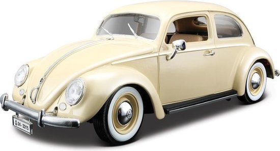 zonde Archeologisch matras Modelauto Volkswagen Kever creme 1955 1:18 - speelgoed auto schaalmodel |  bol.com