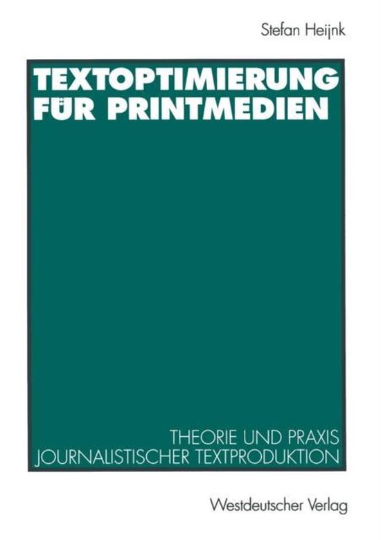 Textoptimierung Für Printmedien - cover