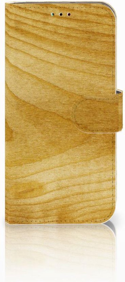 Samsung Galaxy A40 Book Style Case Licht Hout