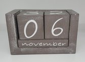 Kalenderblok hout Taupe