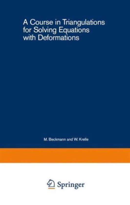 A Course in Triangulations for Solving Equations with Deform ... - cover