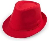 Rood trilby verkleed hoedje voor volwassenen