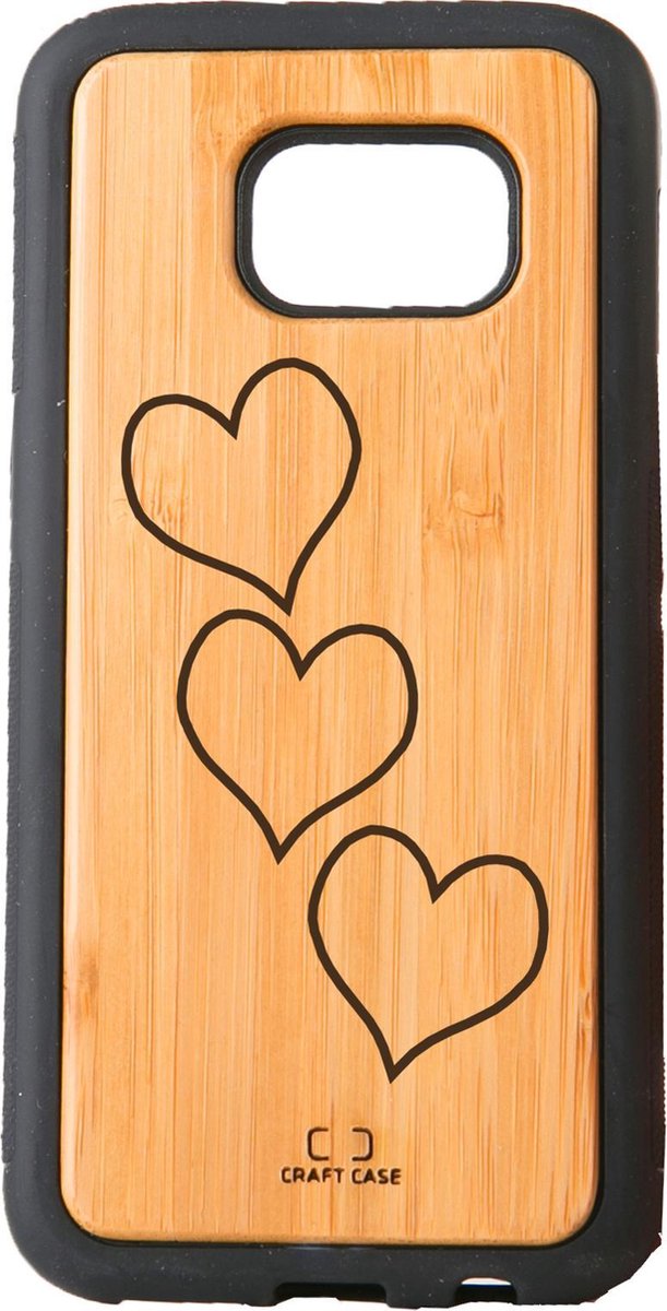 Bamboe telefoonhoesje Hearts - Craft Case - Samsung S7