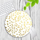 Moodadventures | Muismat Golden Dots| Muismat Rubber | Mousepad 20 x 20 cm