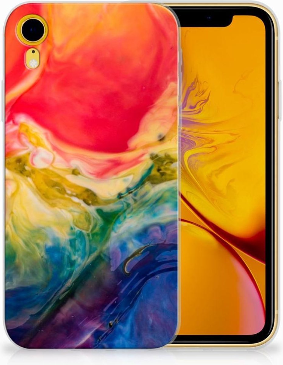 Hoesje maken Apple iPhone Xr Watercolor Dark